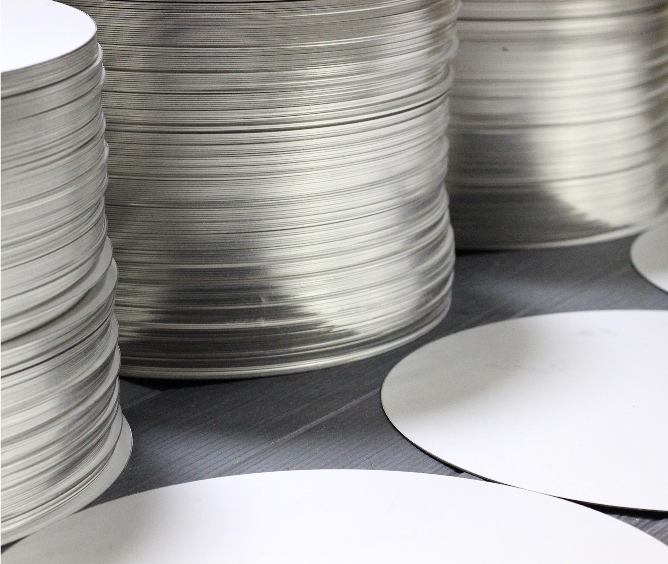 Stacks of stainless steel