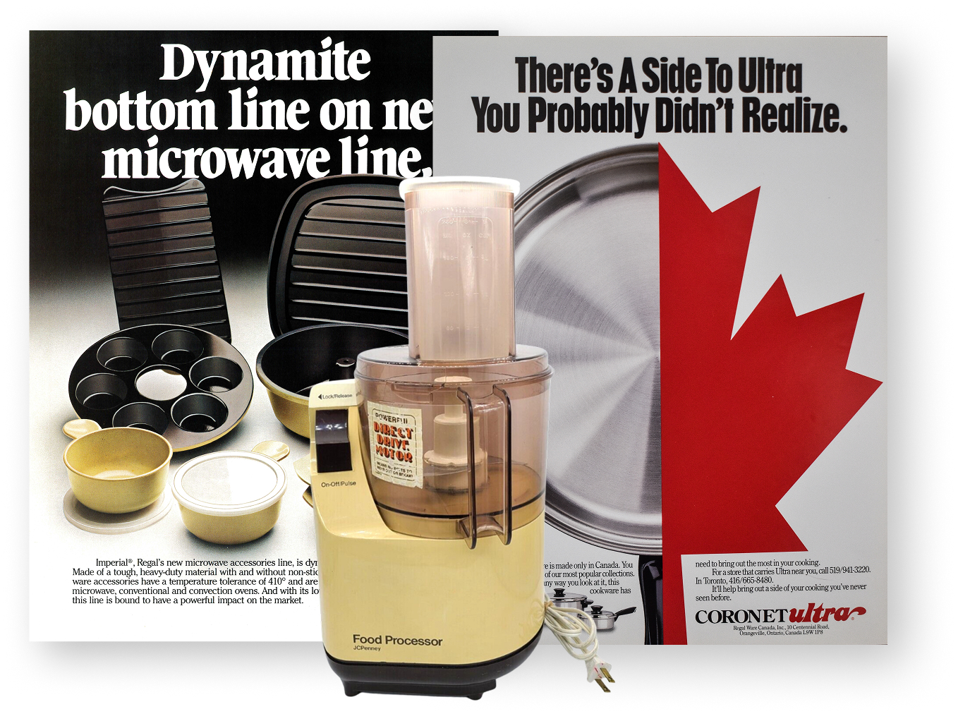 Regal Ware 1980s catalogs with a JCPenny branded Food Processor